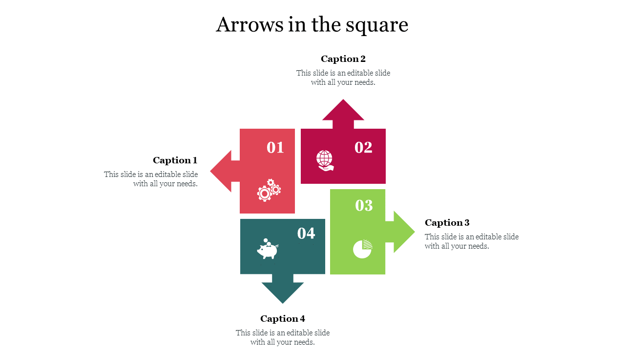 Arrows in the square